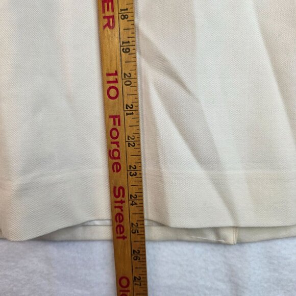 Pendleton Wool Skirt Petite 16 Cream Textured Details Vintage USA Deadstock - Picture 8 of 8